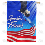 America Forever American Patriotic Eagle House Flag