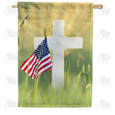 America Forever Remember their Sacrifice House Flag