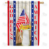 America Forever Patriotic Flower Vase House Flag