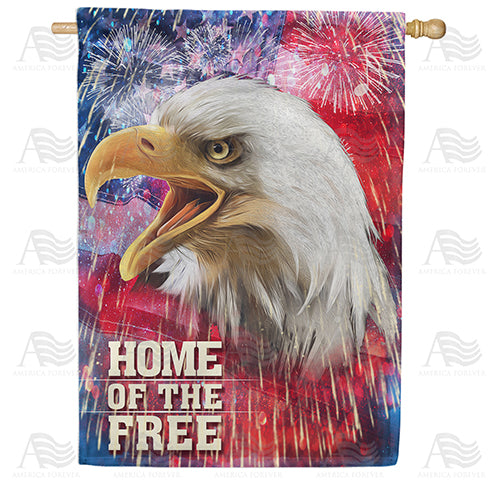 America Forever Home of the Free Patriotic House Flag