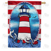America Forever American Lighthouse House Flag