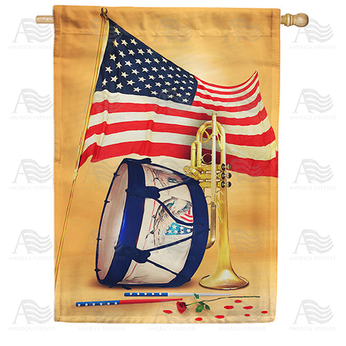 America Forever Patriotic Band House Flag