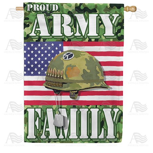 America Forever Proud Army Family House Flag