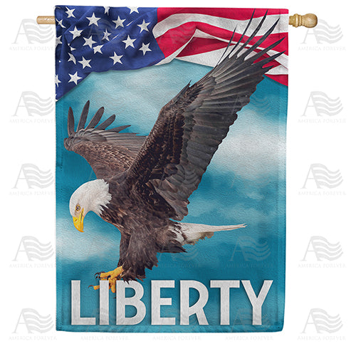 America Forever Patriotic Welcome Liberty House Flag