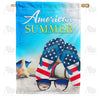 America Forever American Summer Flip Flops House Flag