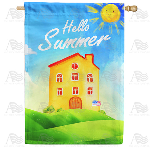 America Forever Colorful Summer House Painting House Flag