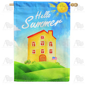 America Forever Colorful Summer House Painting House Flag