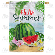 America Forever Hello Sweet Summer Watermelon House Flag