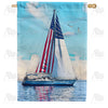 America Forever Sailing On Crystal Blue Water House Flag