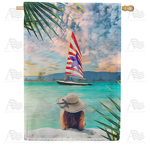 America Forever Summer Getaway House Flag