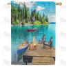 America Forever Summer Day At The Lake House Flag