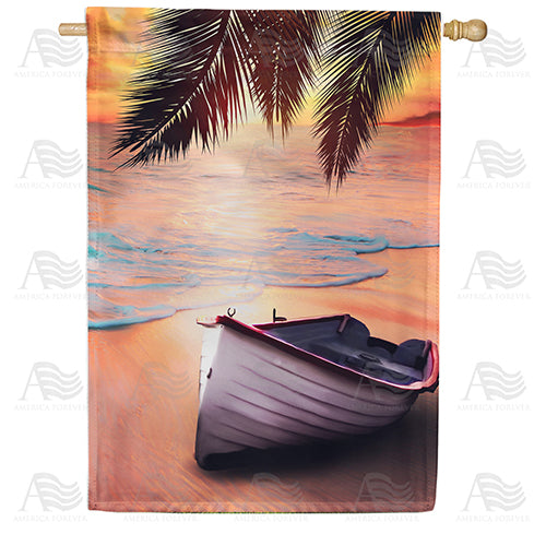 America Forever Tropical Destination House Flag
