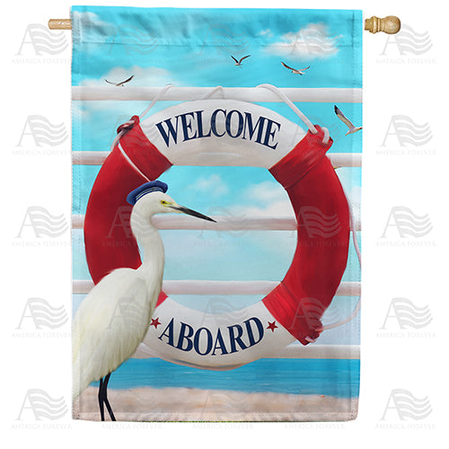 America Forever Welcome Aboard Stork House Flag