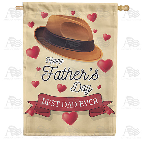 America Forever Fedora And Hearts House Flag