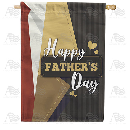 America Forever Father's Day Brown Lapel House Flag