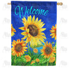 America Forever Sunflowers Welcome House Flag