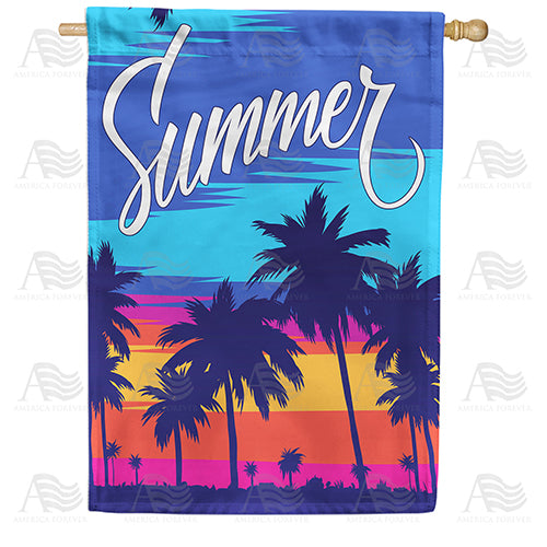 America Forever Summer Night House Flag