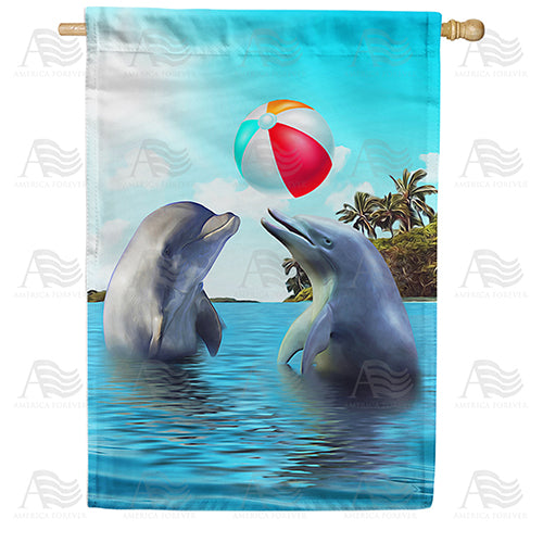 America Forever Dolphin Playground House Flag