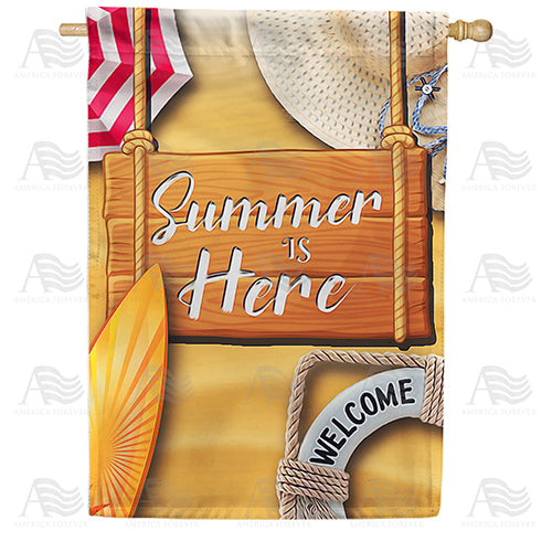America Forever Summer Is Here House Flag
