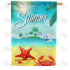 America Forever Summer Beach Critters House Flag