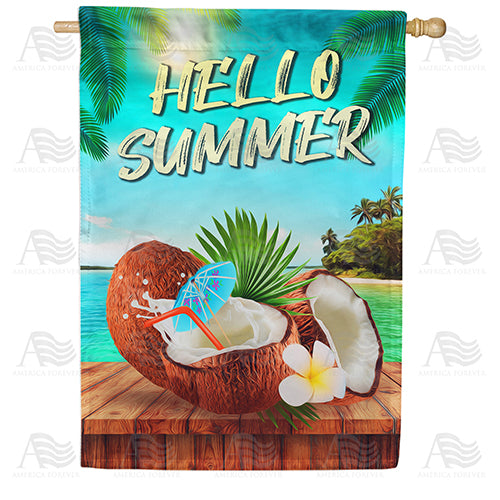 America Forever Outside At The Tiki Bar House Flag