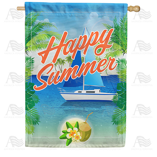 America Forever Happy Summer House Flag