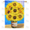 America Forever Happy Sunflower Bouquet House Flag