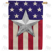 America Forever Silver Star Flag House Flag