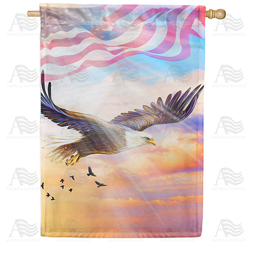America Forever Wings Of American Pride House Flag