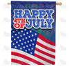 America Forever Fireworks And American Flag House Flag