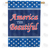 America Forever America The Beautiful Star House Flag