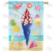 America Forever Cool Summer Treats House Flag