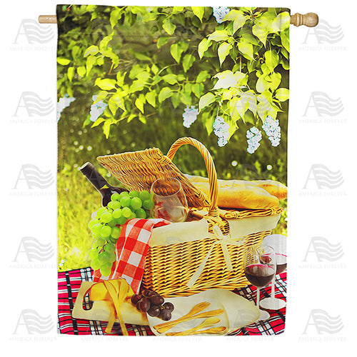 America Forever Romantic Summer Picnic House Flag