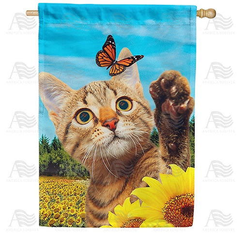 America Forever Butterfly Reflections House Flag