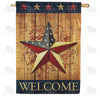 America Forever Country Patriotic Star Welcome House Flag