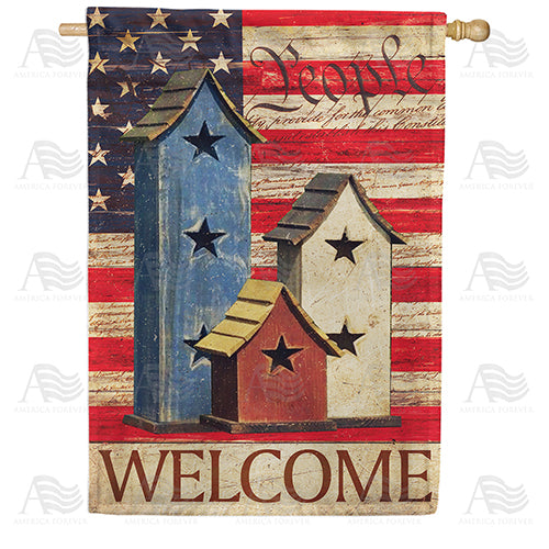 America Forever Americana Bird Houses House Flag