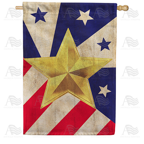 America Forever American Gold Star House Flag