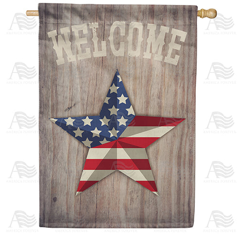 America Forever Patriotic America Star Welcome House Flag