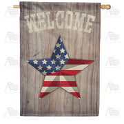 America Forever Patriotic America Star Welcome House Flag