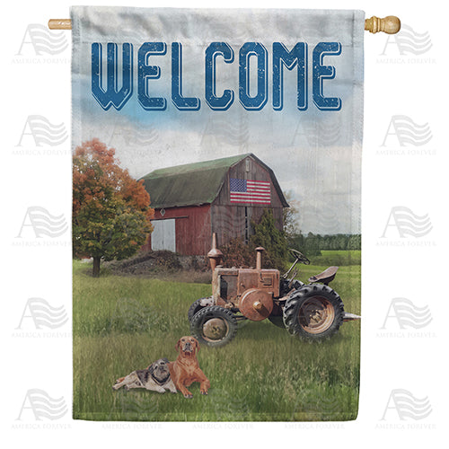 America Forever Welcome to The Country House Flag