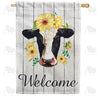America Forever Bovine Beauty Welcome House Flag