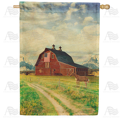 America Forever On Hay And Grain Watch House Flag