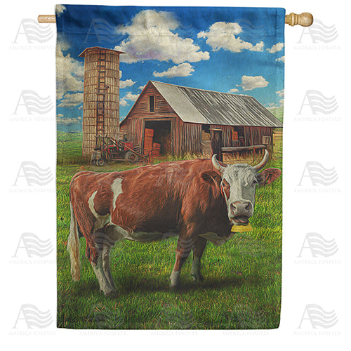 America Forever Old Hay Barn House Flag