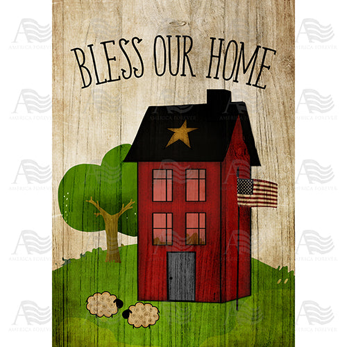 America Forever Americana Bless Our Home House Flag