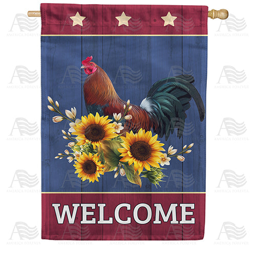 America Forever Welcome To Our Roost House Flag