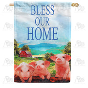 America Forever Bless Our Home - Piglets House Flag