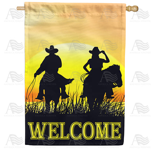 America Forever Sunset Ride House Flag