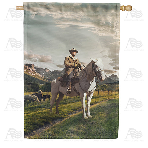 America Forever Tall In The Saddle House Flag