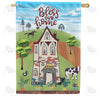 America Forever Folk Art Bless Our Home House Flag