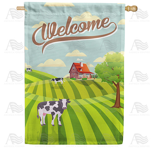 America Forever Dairy Farm Welcome House Flag
